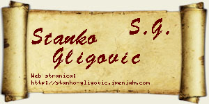 Stanko Gligović vizit kartica